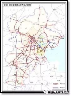 京津冀高速公路布局示意图
